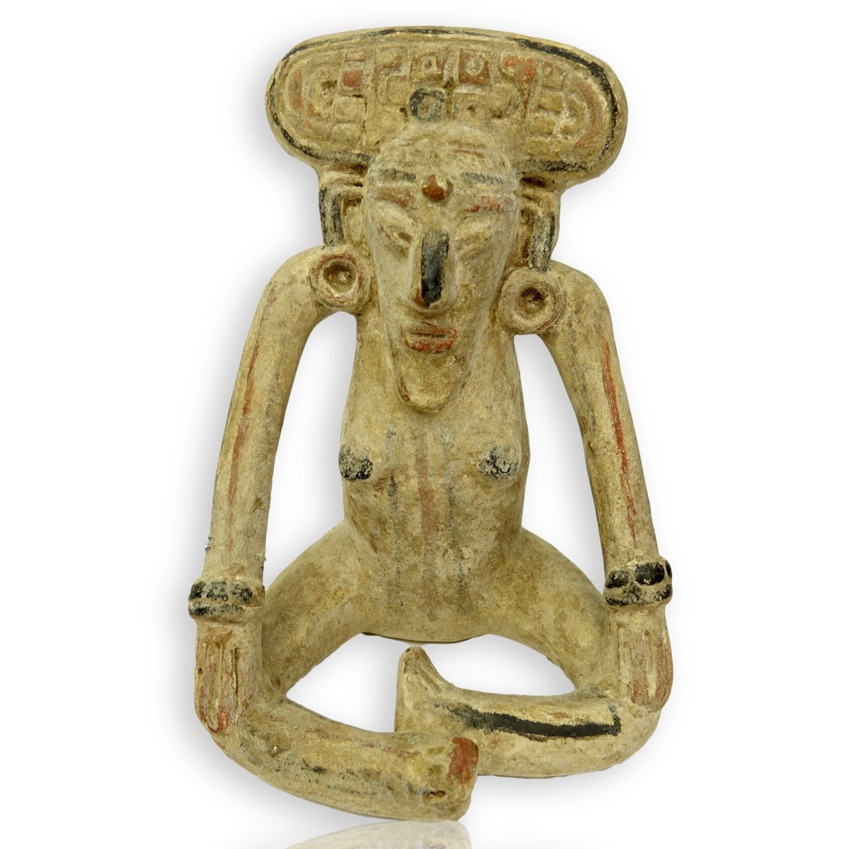 Pre Columbian Seated Figurine