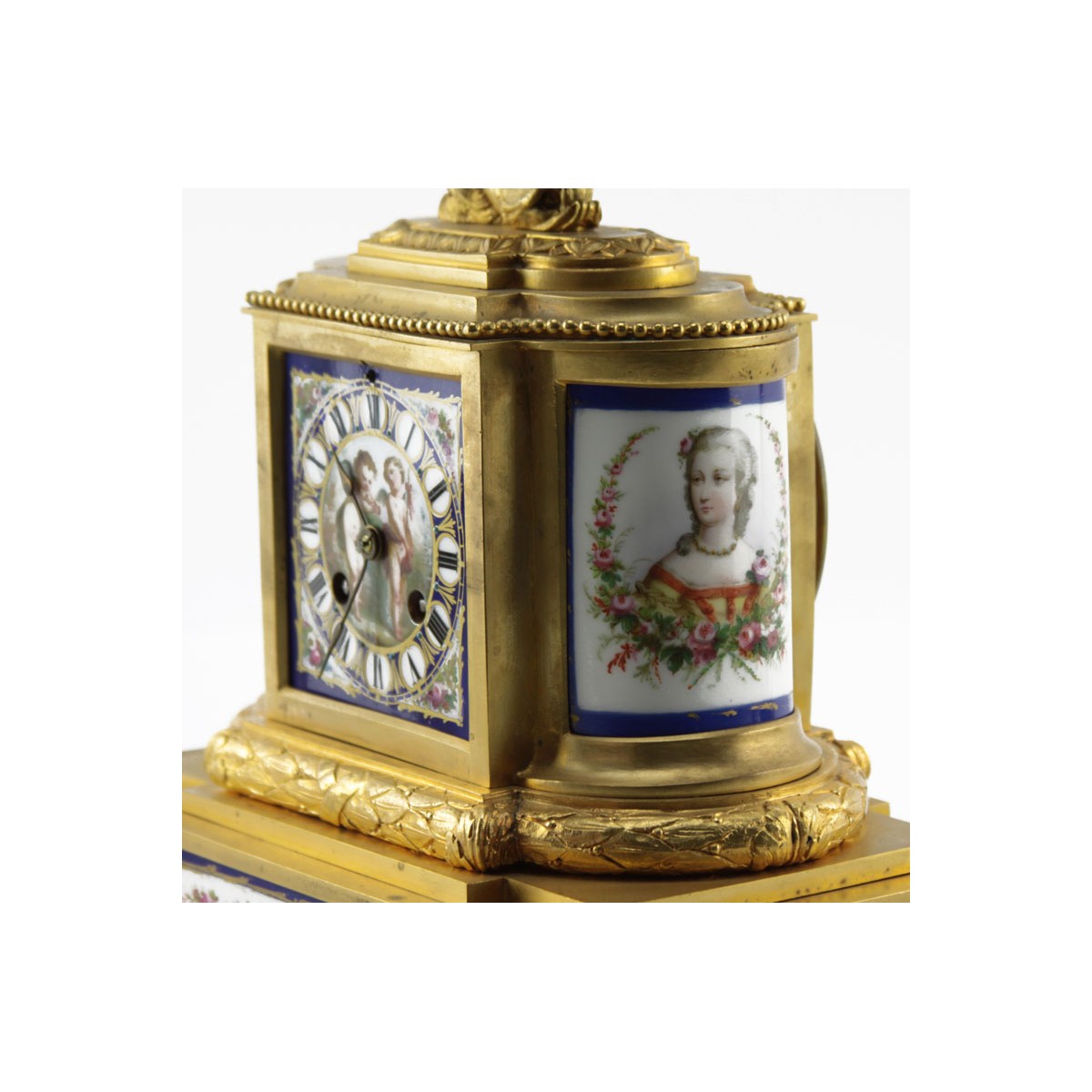 Antique French Louis XVI Style Clock Set