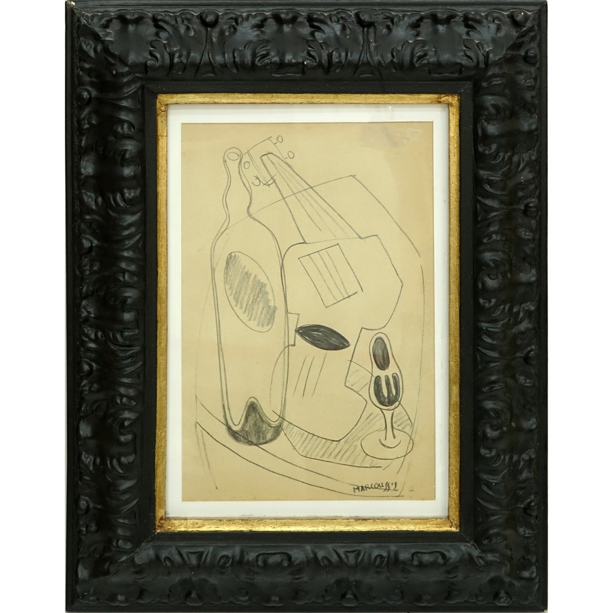 Attributed to: Louis Marcoussis Pencil Drawing