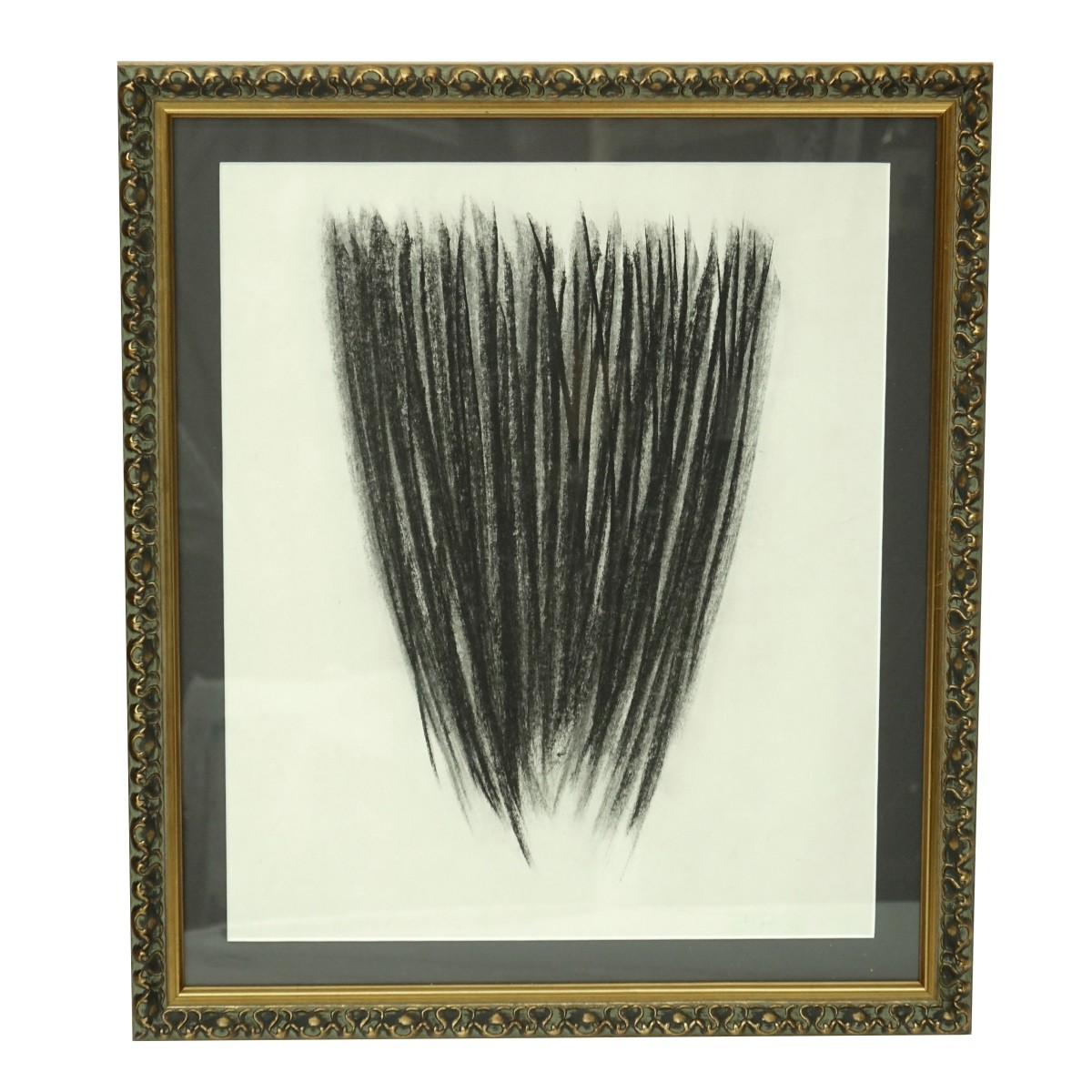 Attributed: Hans Hartung Crayon Drawing Abstract