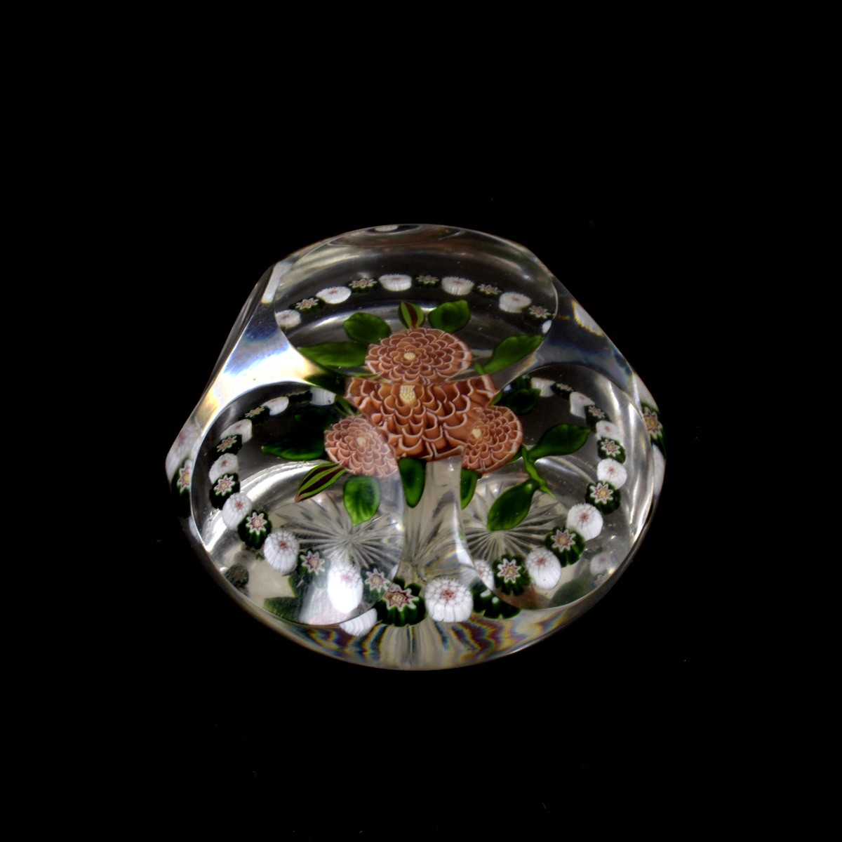 Antique Baccarat Faceted Paperweight