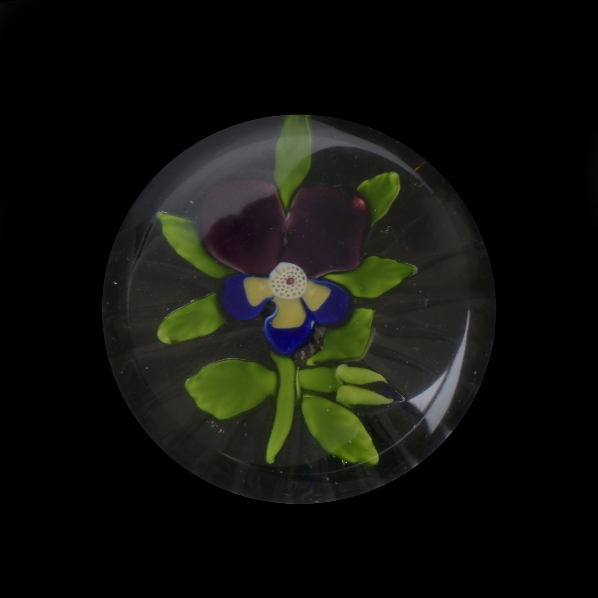 Antique Baccarat Pansy Paperweight