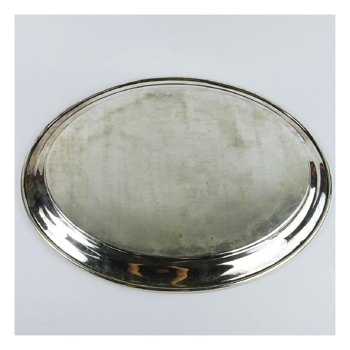 19th C. German Silver Oval Tray