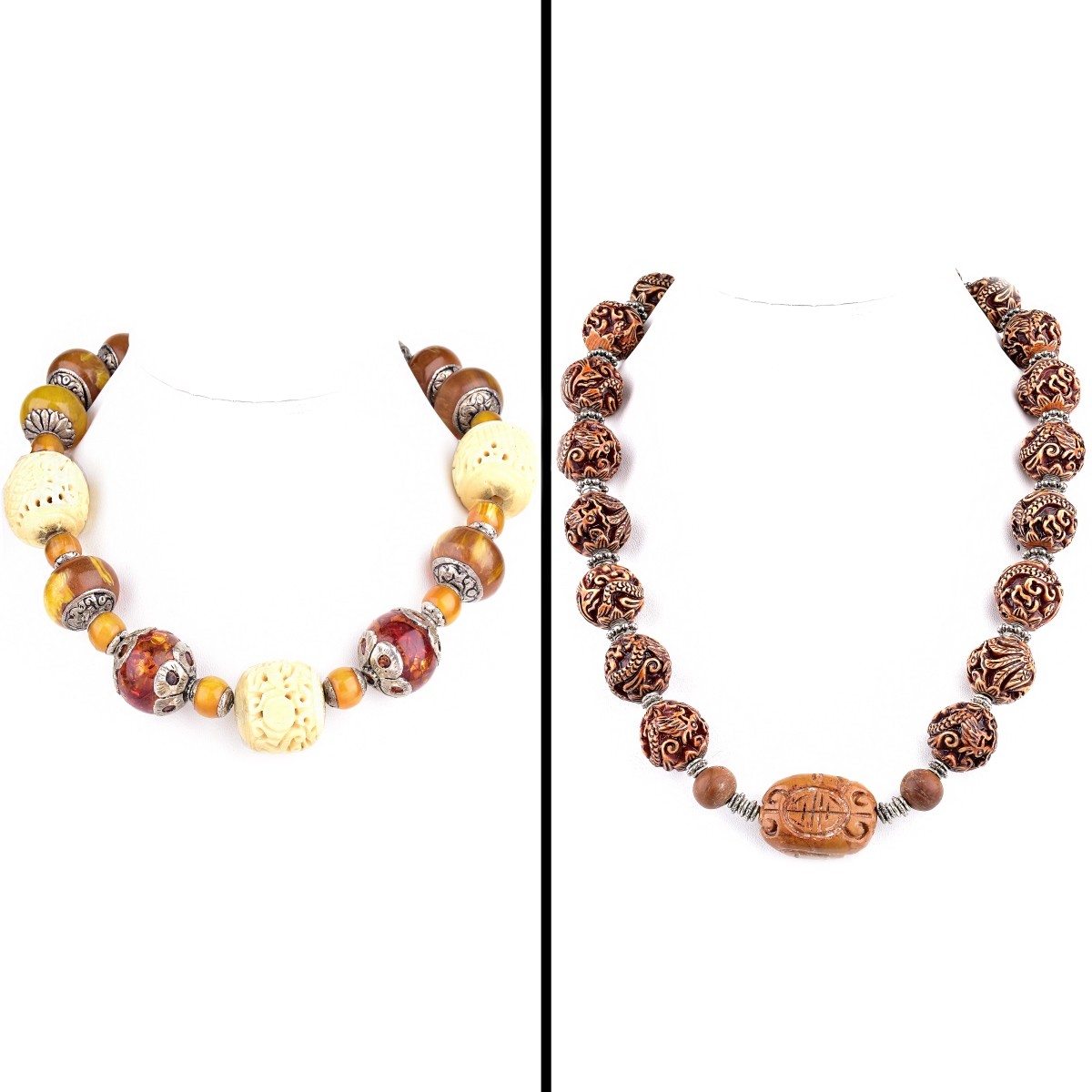 Two (2) Vintage Chunky Bead Necklaces