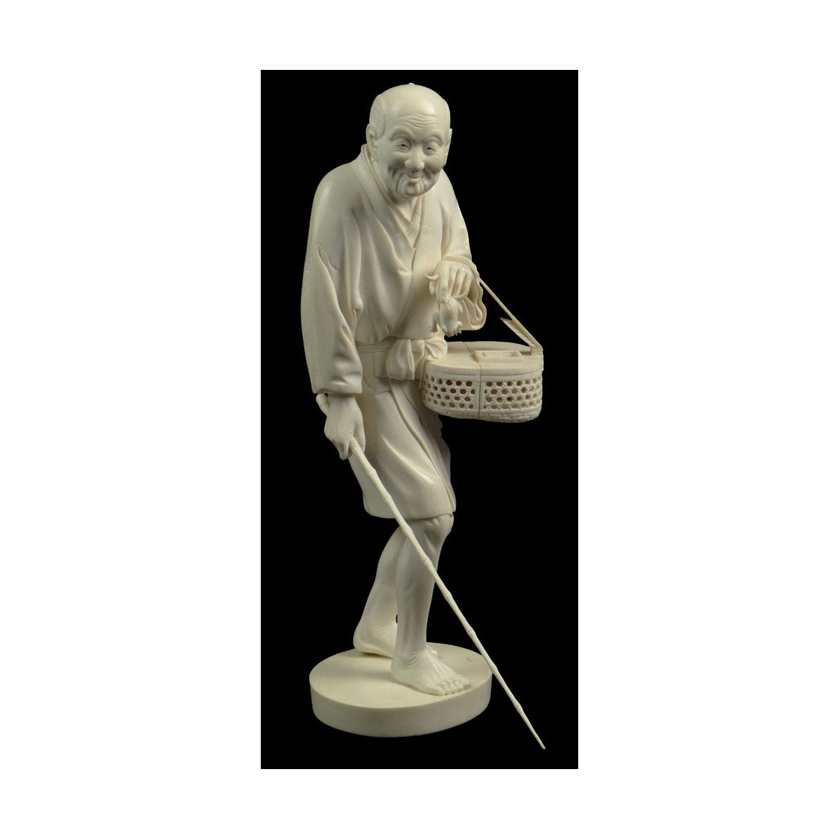 19C Japanese Sculpture Frog Catcher