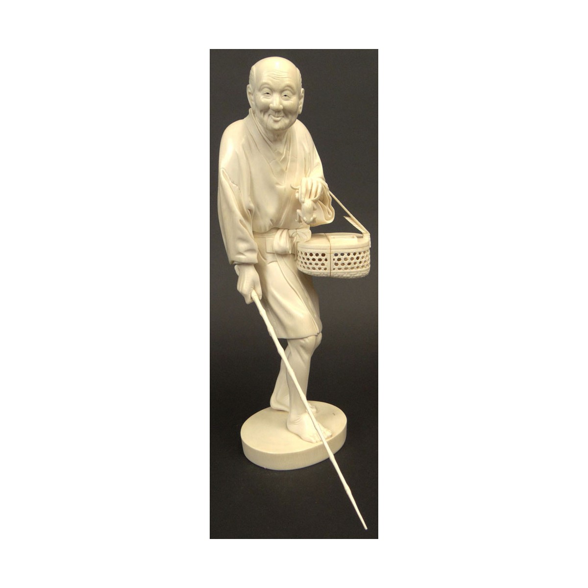 19C Japanese Sculpture Frog Catcher