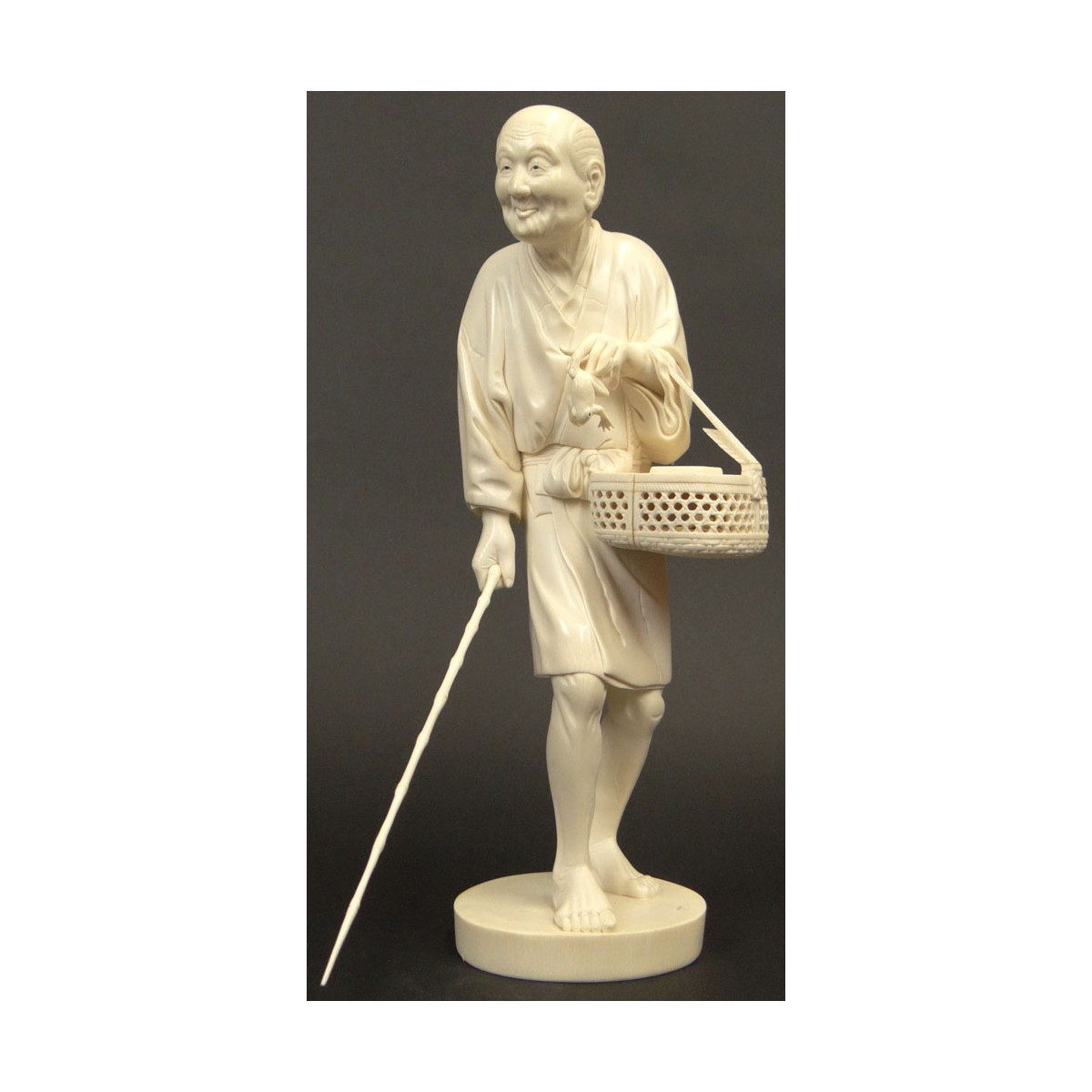 19C Japanese Sculpture Frog Catcher