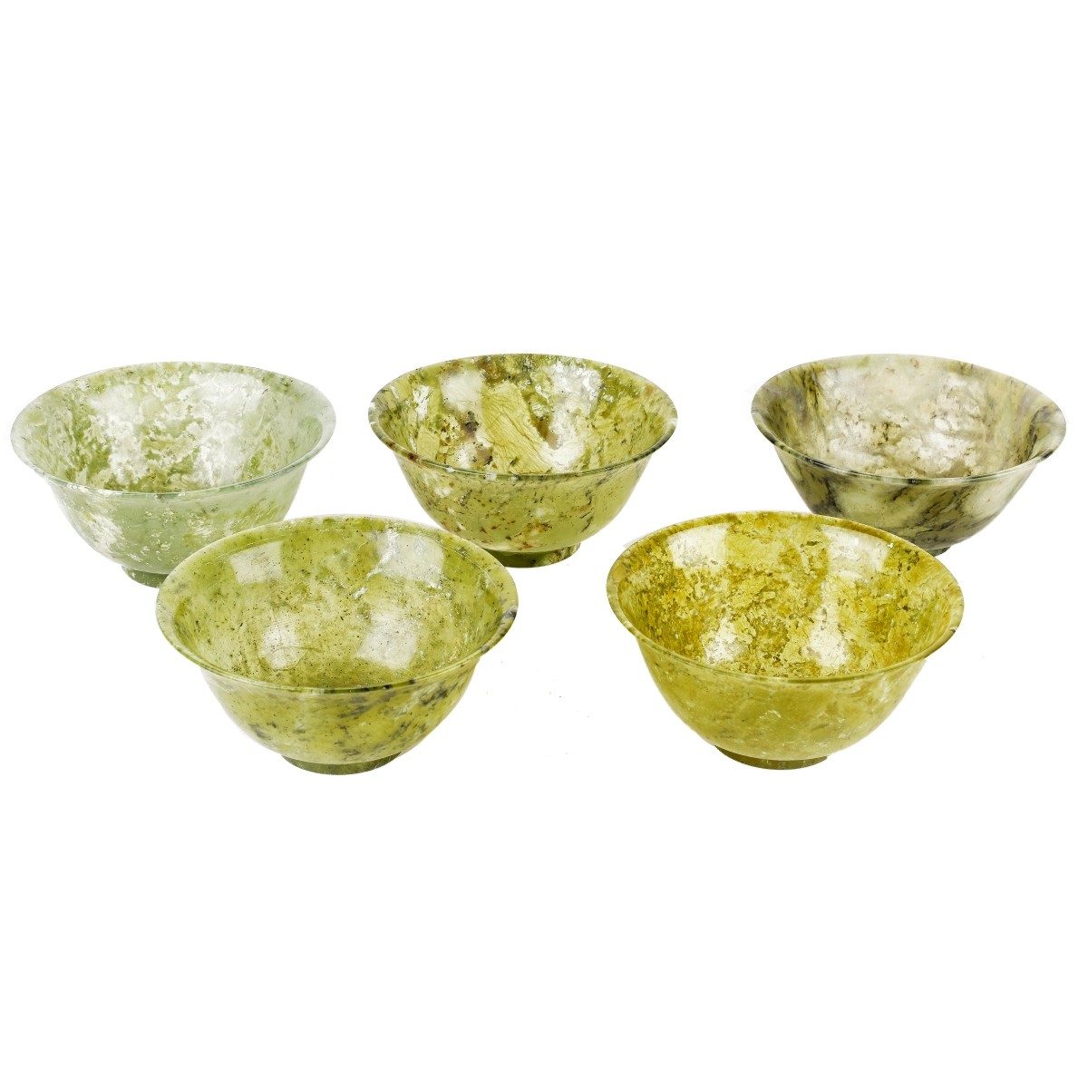 Five Chinese Jade Bowls