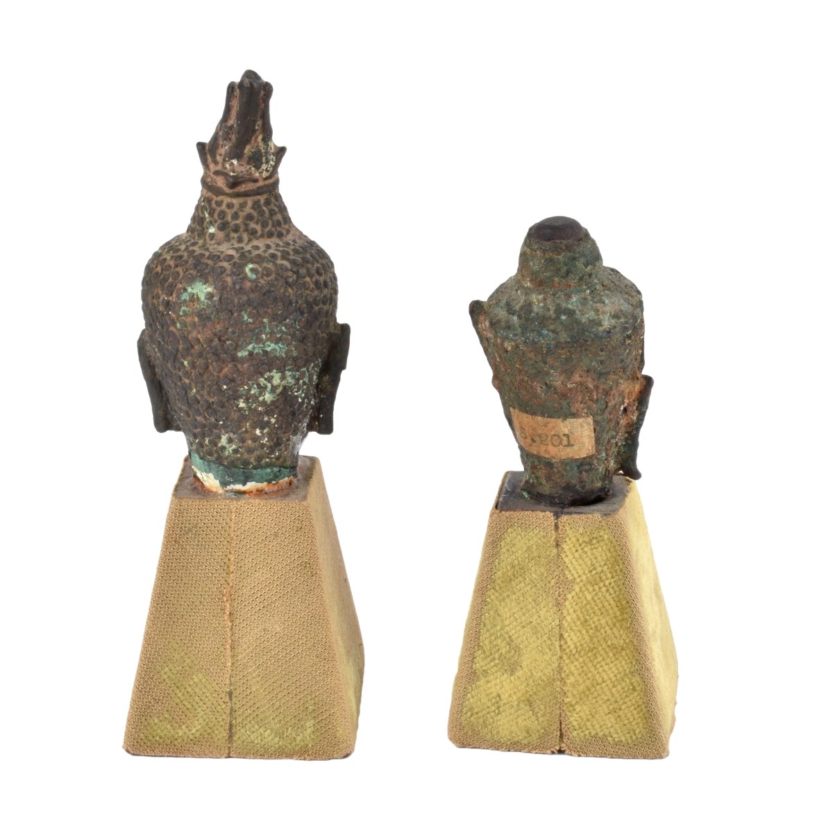 Two (2) 19th C. Chinese Bronze Miniature Buddha