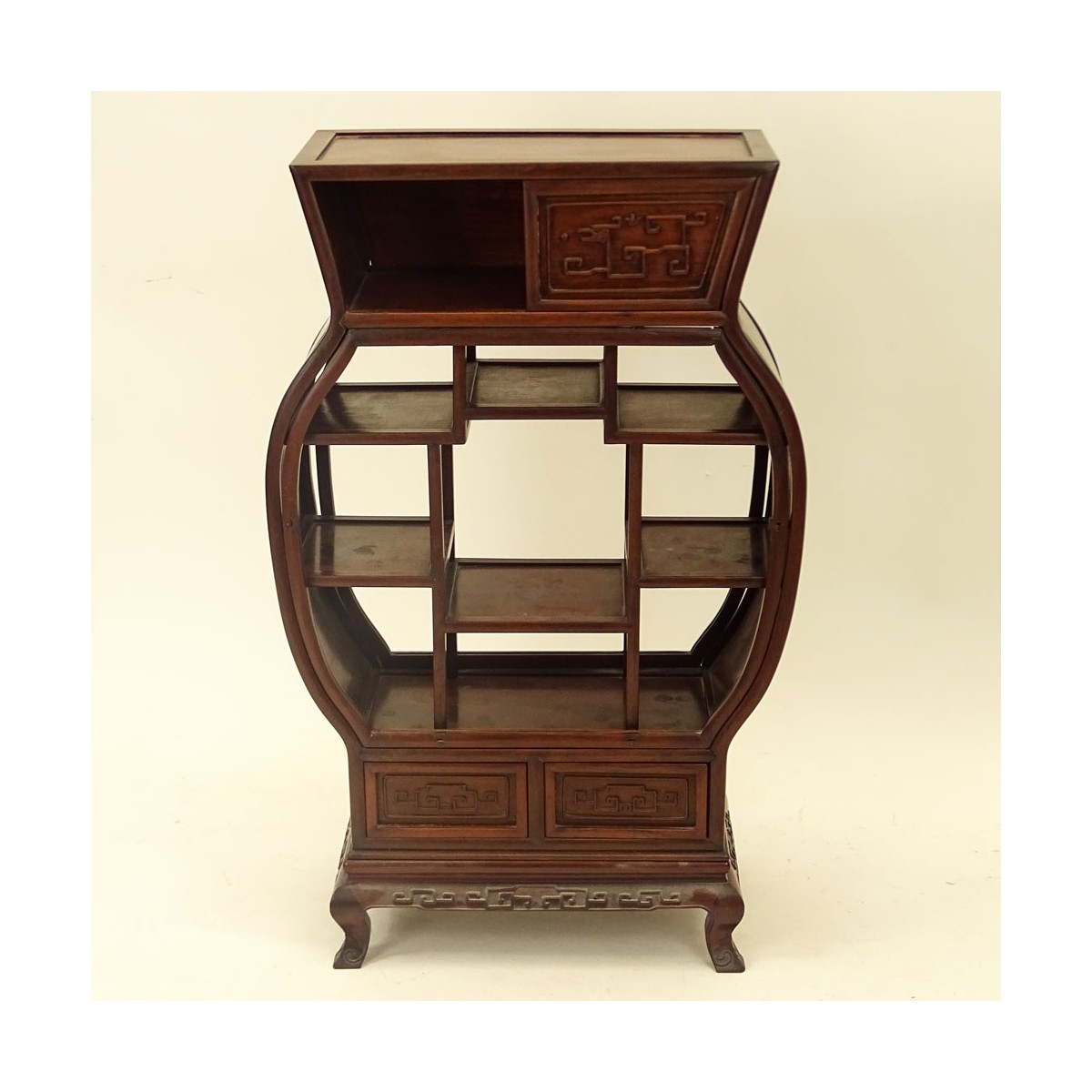 Mid Century Chinese Hardwood Miniature Étagère