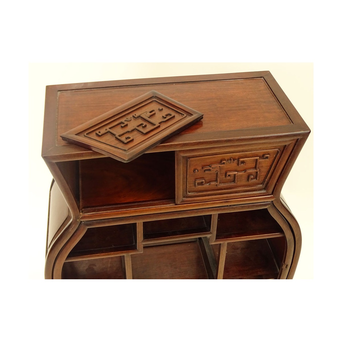 Mid Century Chinese Hardwood Miniature Étagère