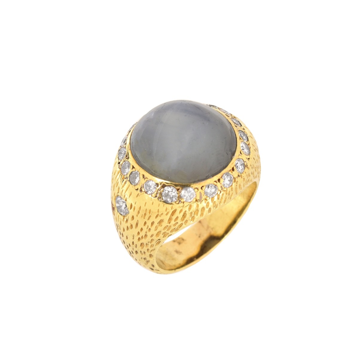 Star Sapphire, Diamond and 18K Ring