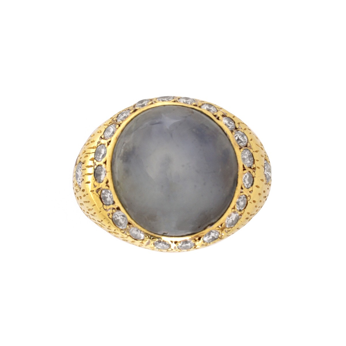 Star Sapphire, Diamond and 18K Ring