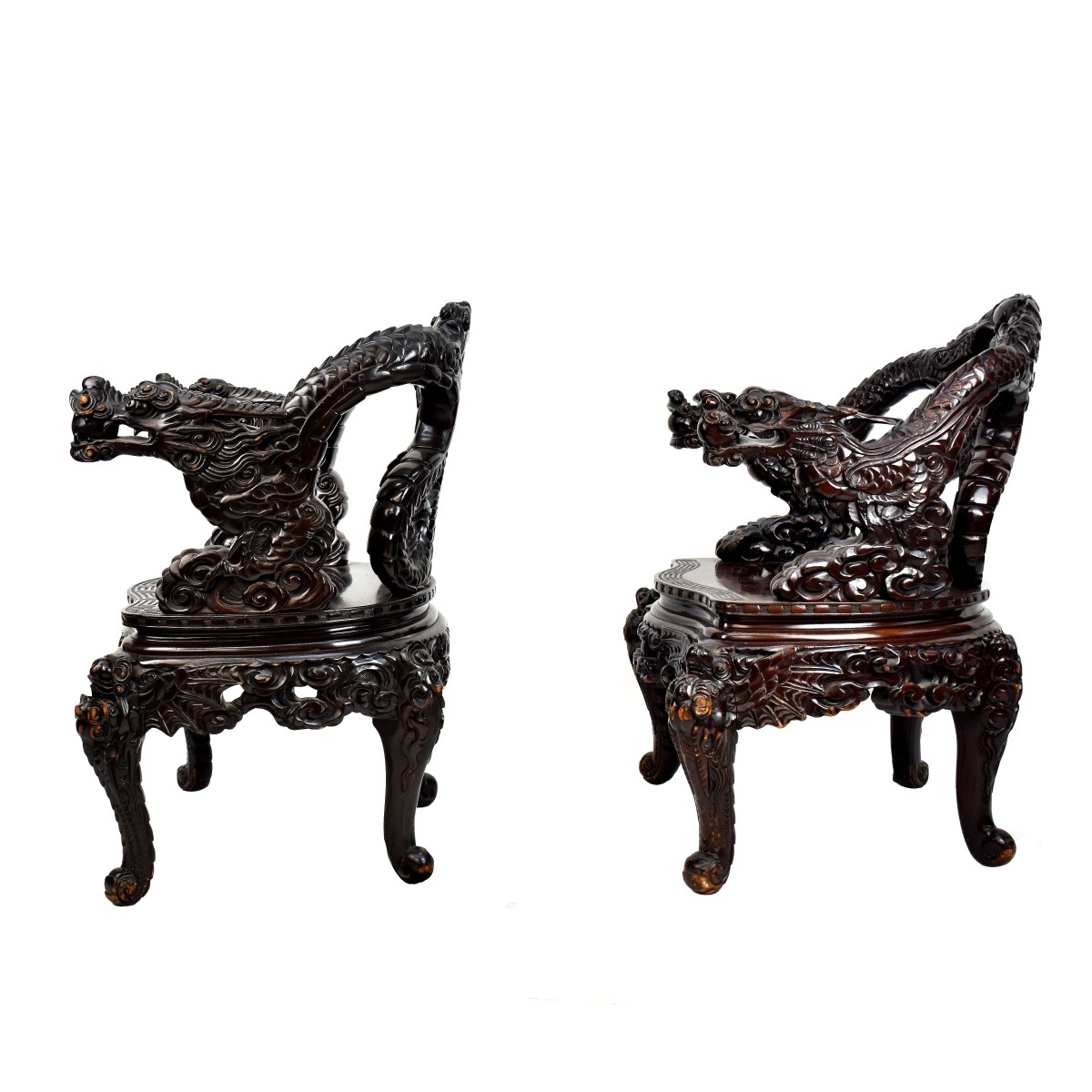 Pair of Chinese Dragon Chairs