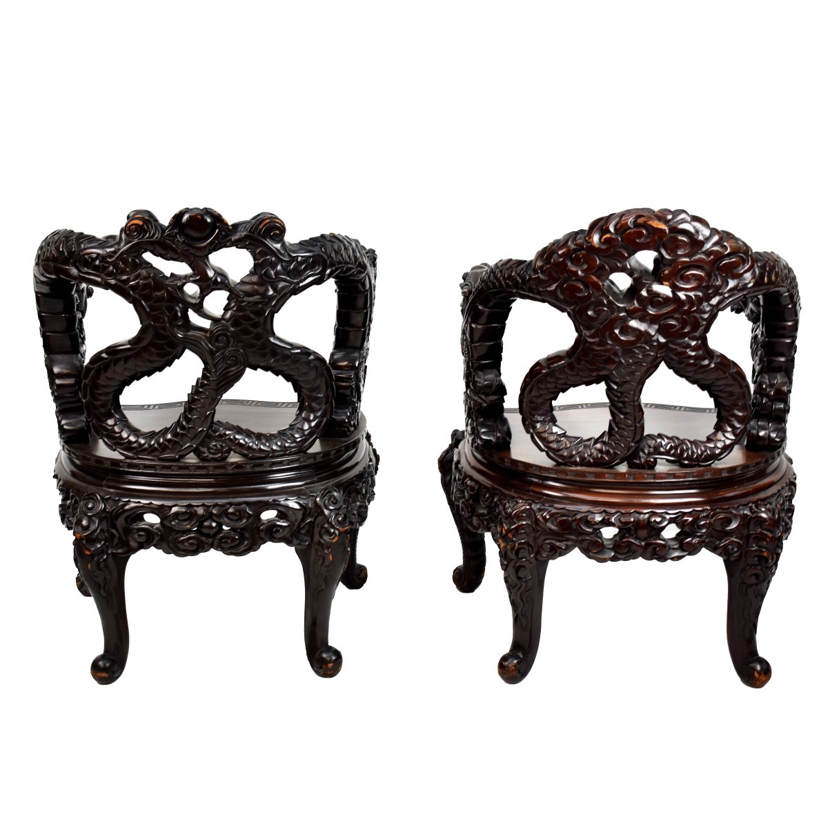 Pair of Chinese Dragon Chairs