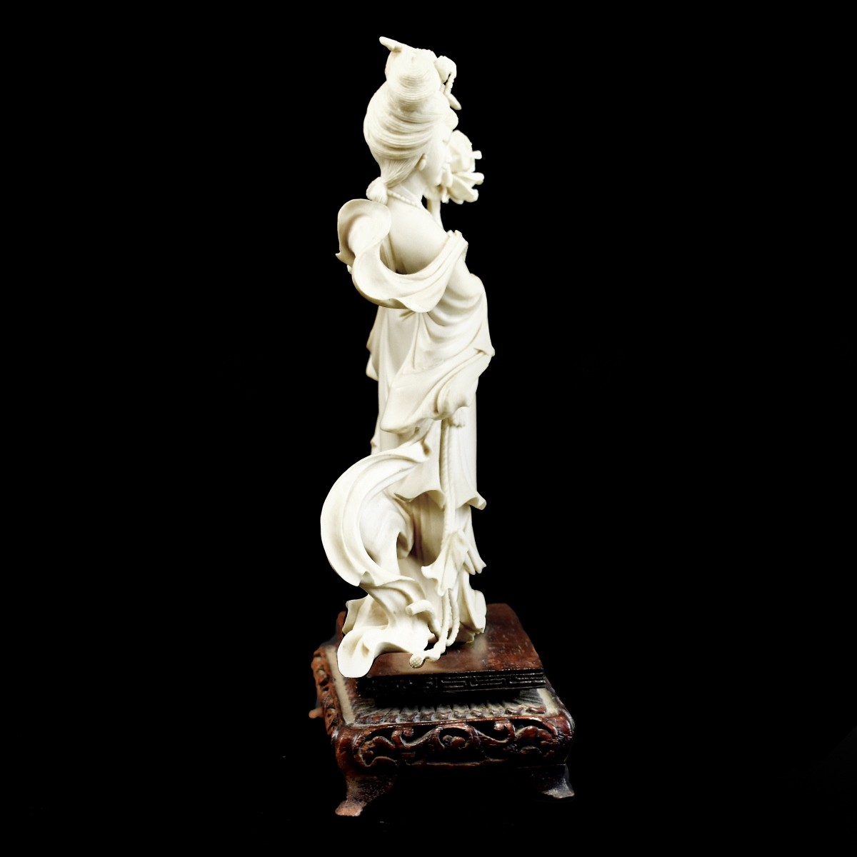 Antique Chinese Carved Guanyin Figurine