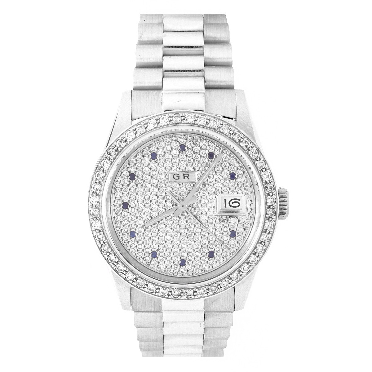 Man's GR Diamond and 18K Watch