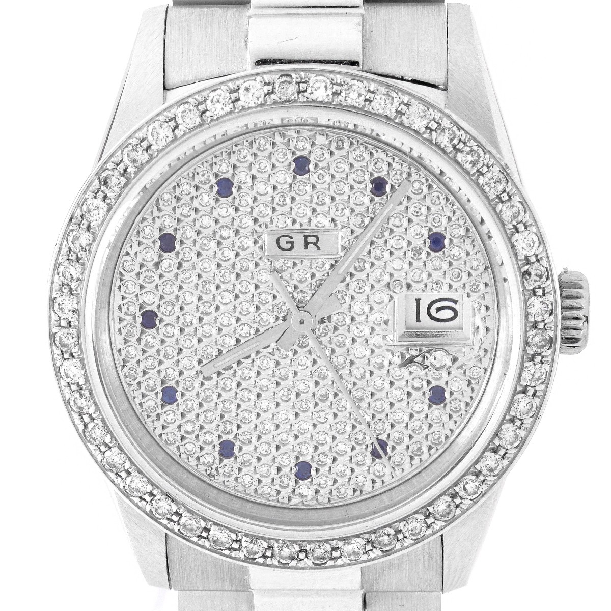 Man's GR Diamond and 18K Watch
