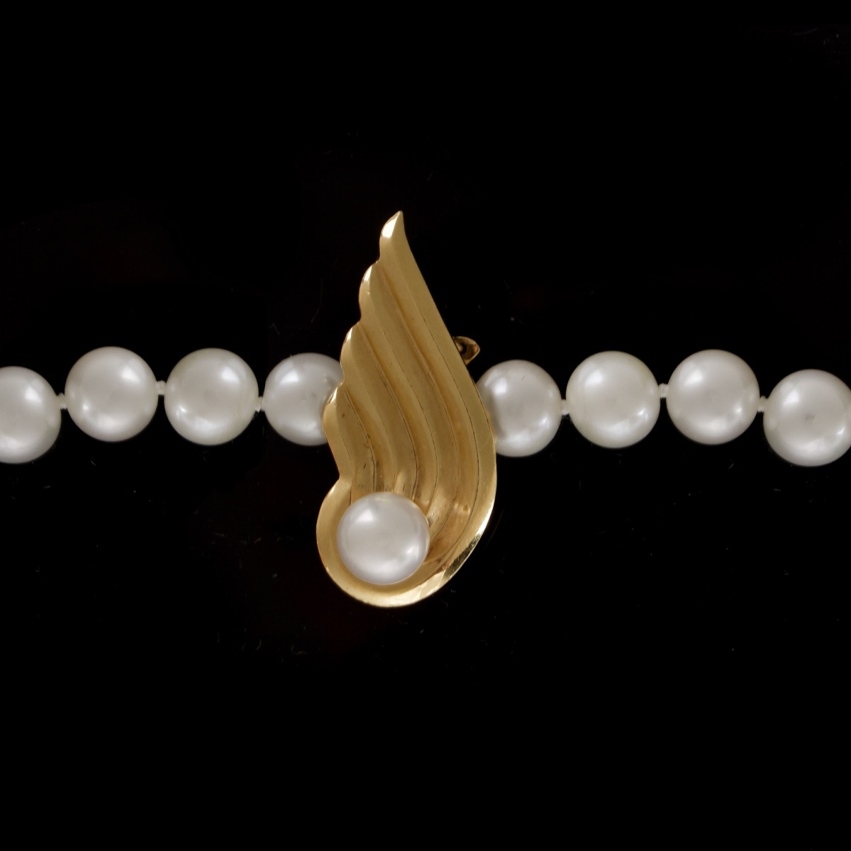 Pearl and 14K Necklace With Enhancer