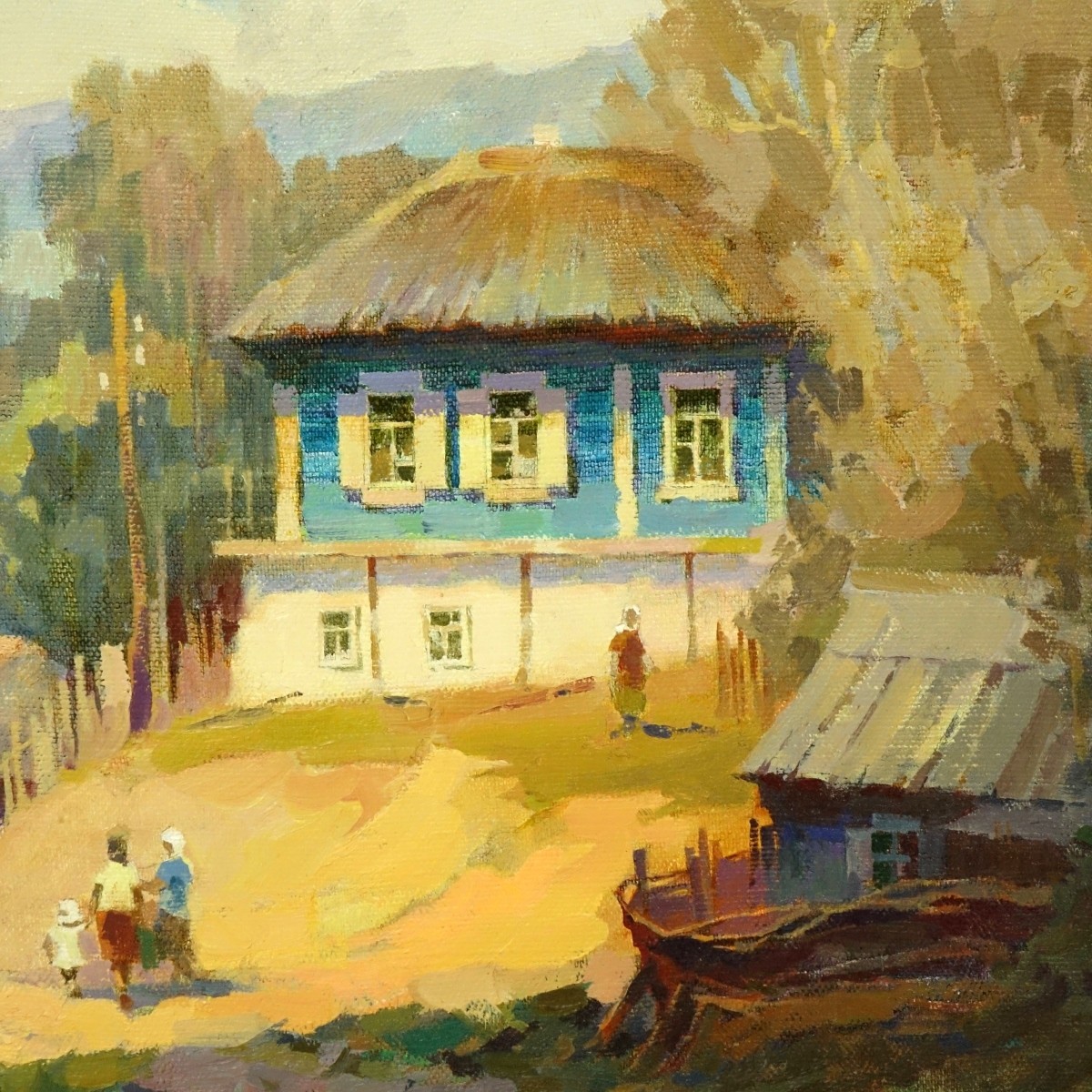 V. Kutsin, Russian (20th C.) O/C Village