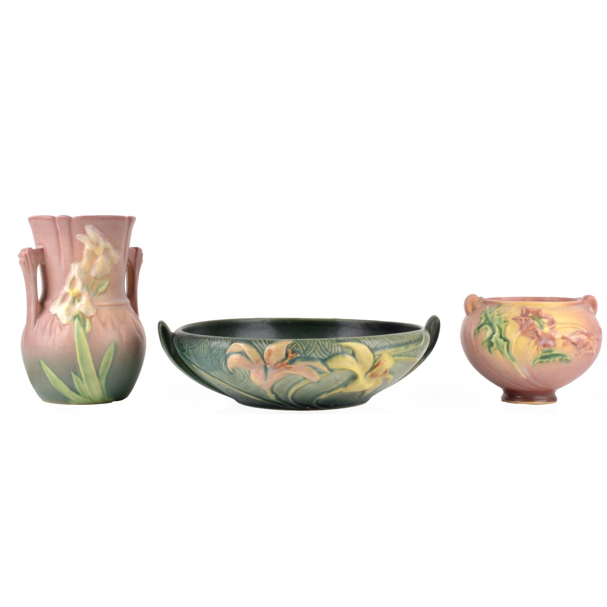 Three (3) Roseville Pottery Tableware