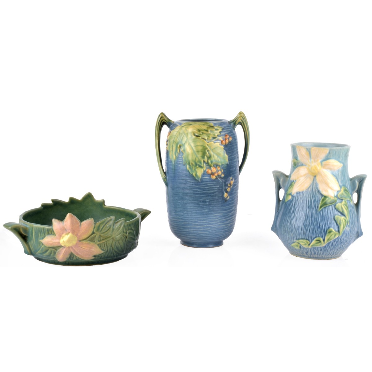 Three (3) Roseville Pottery Tableware