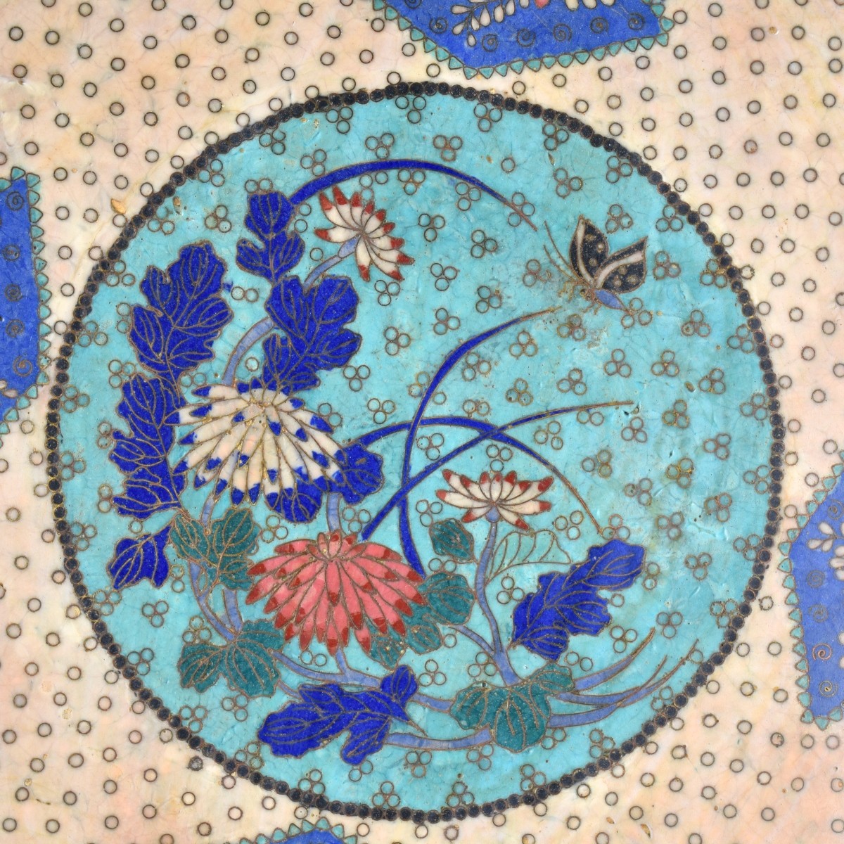 Japanese Cloisonne Enamel Charger