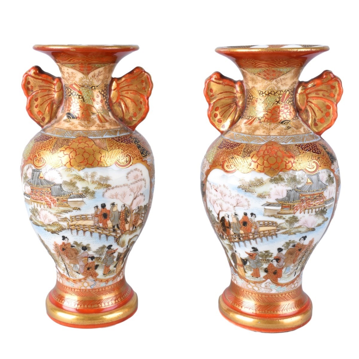 Pair of Japanese Miniature Vases