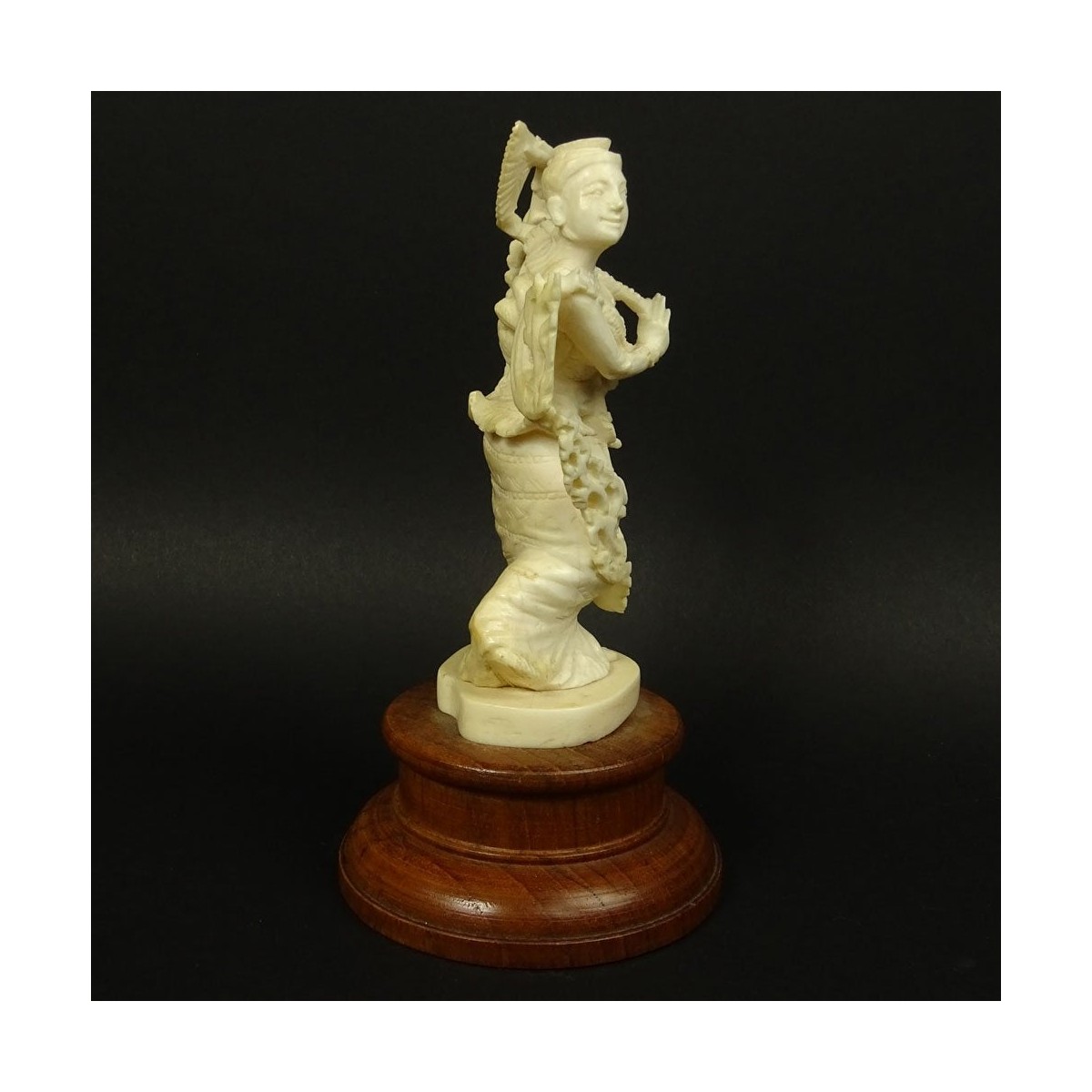 Antique Thai Carved "Dancer" on Stand