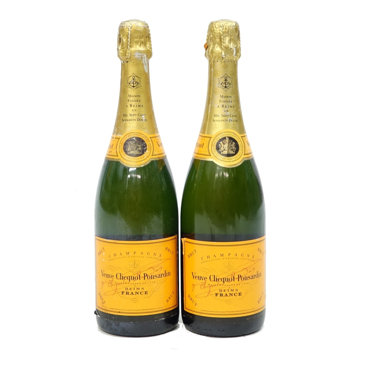 Two (2) Veuve Clicquot Ponsardin Champagne
