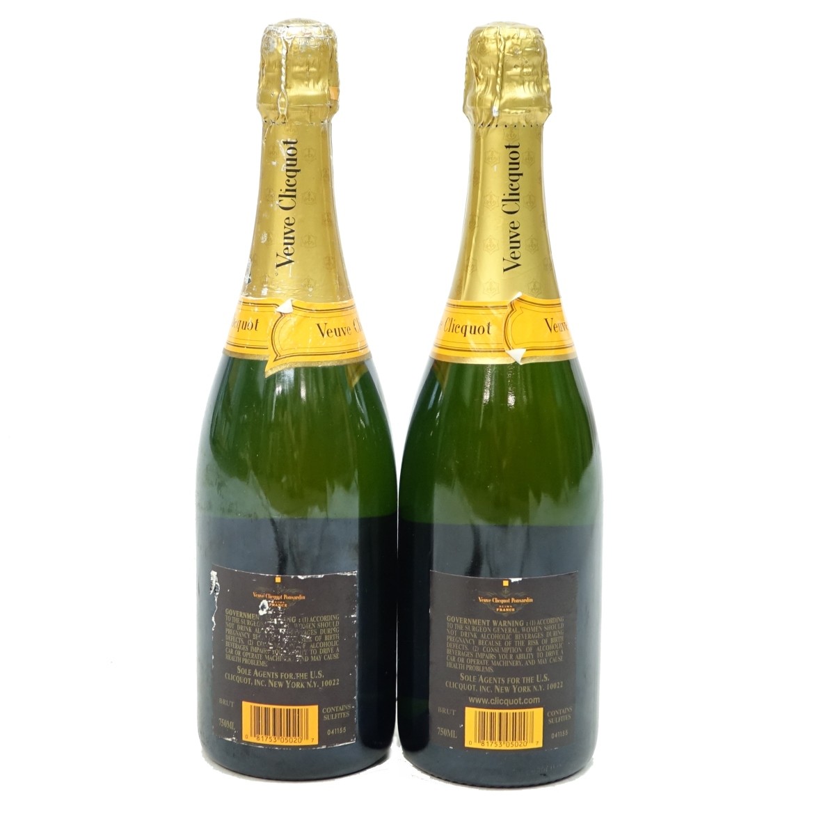 Two (2) Veuve Clicquot Ponsardin Champagne