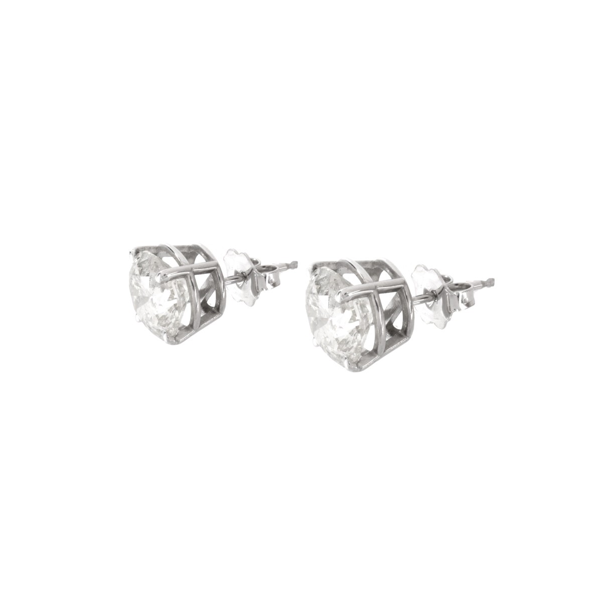 4.81 Carat TW Diamond and 14K Ear Studs