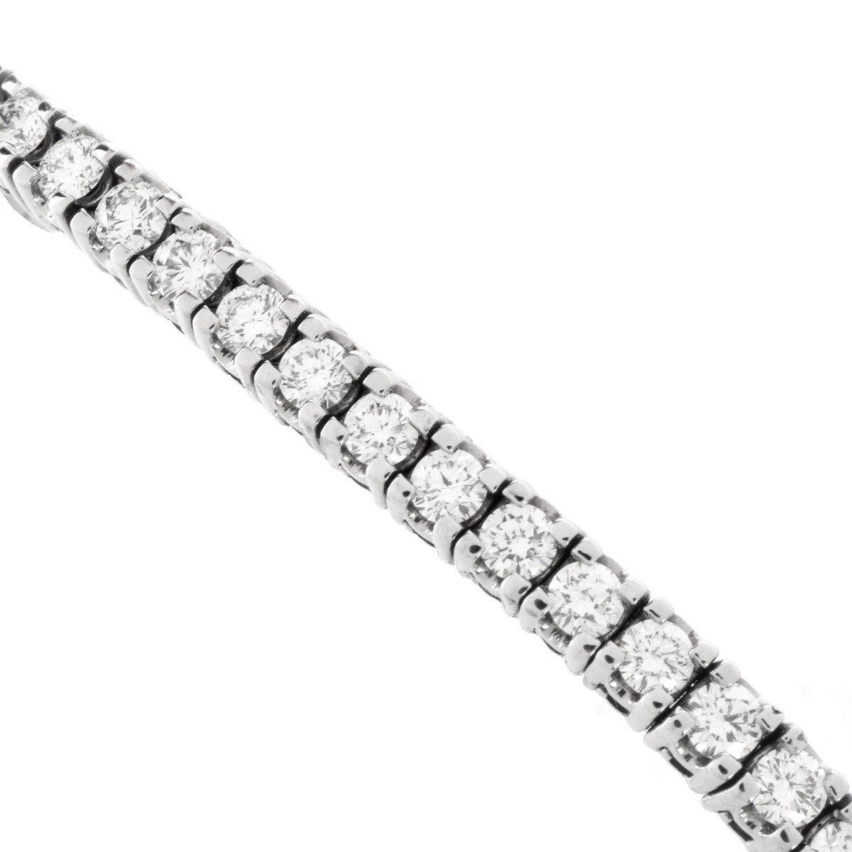 6.41 Carat Diamond and 14K Tennis Bracelet