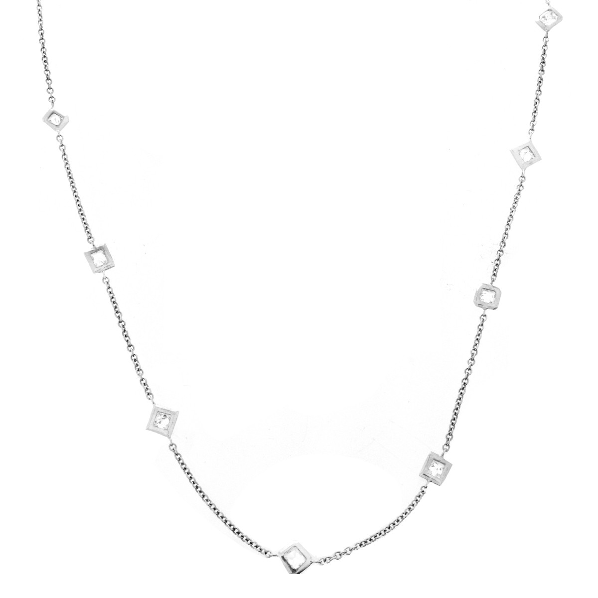 12.70 Carat Diamond and 18K Necklace