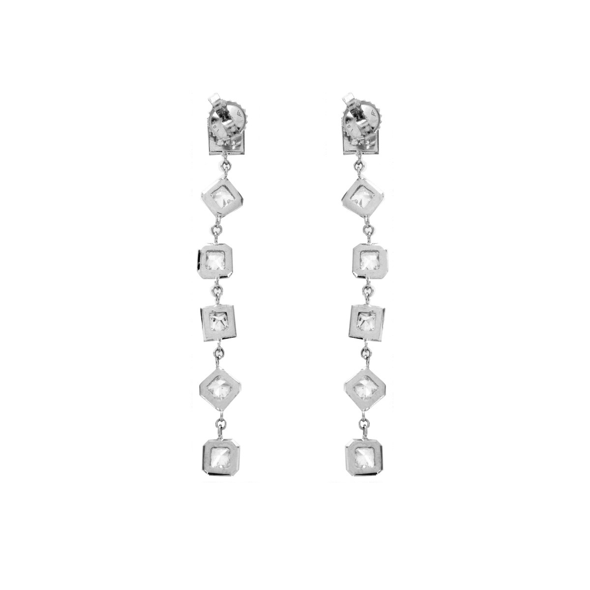 4.42 Carat Diamond and 18K Earrings