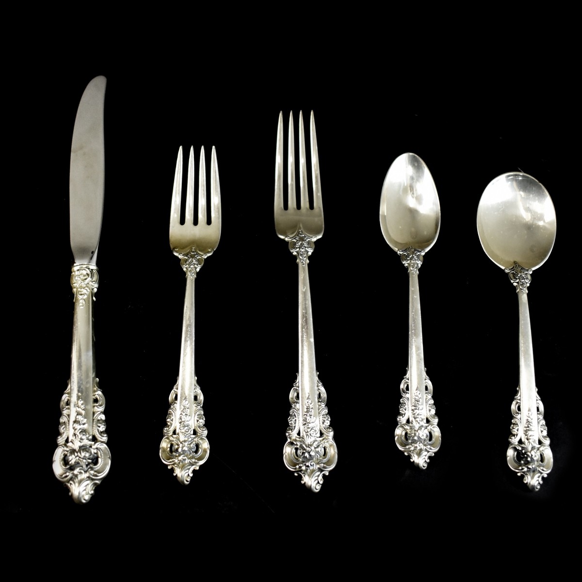 Wallace "Grand Baroque" Sterling Flatware Set