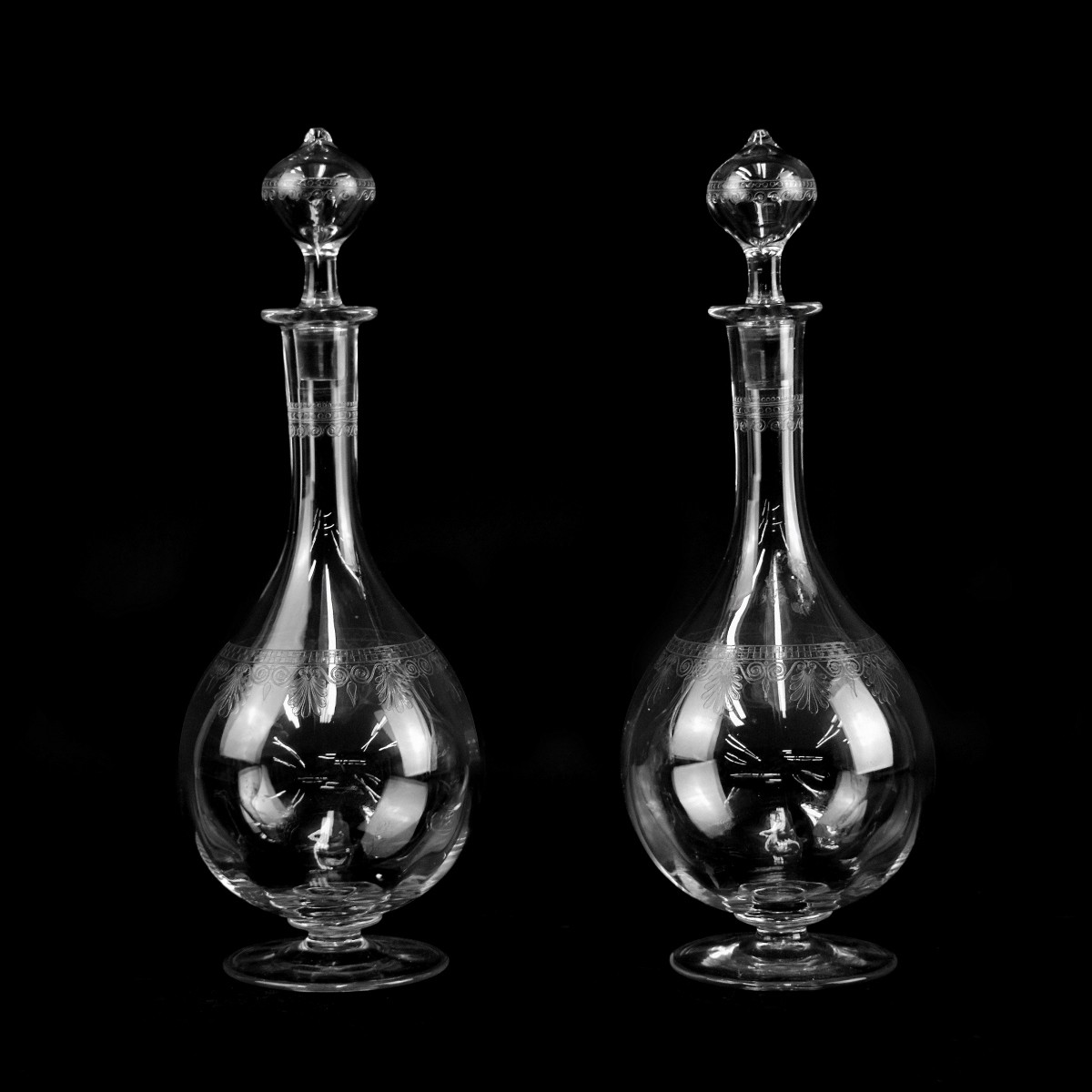 Pair of Antique Baccarat Decanters