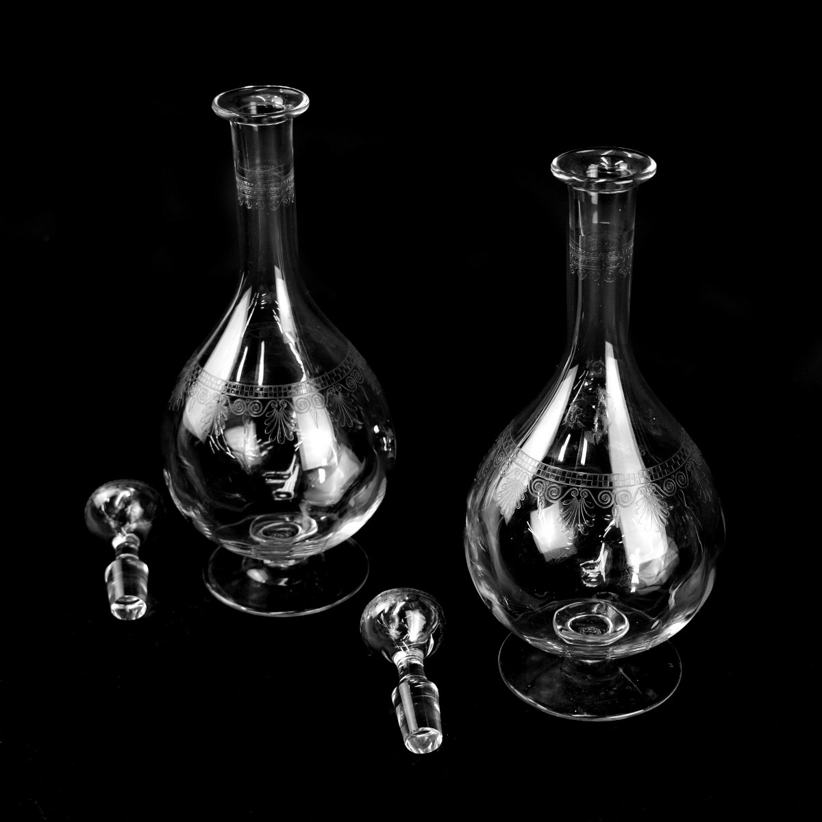 Pair of Antique Baccarat Decanters