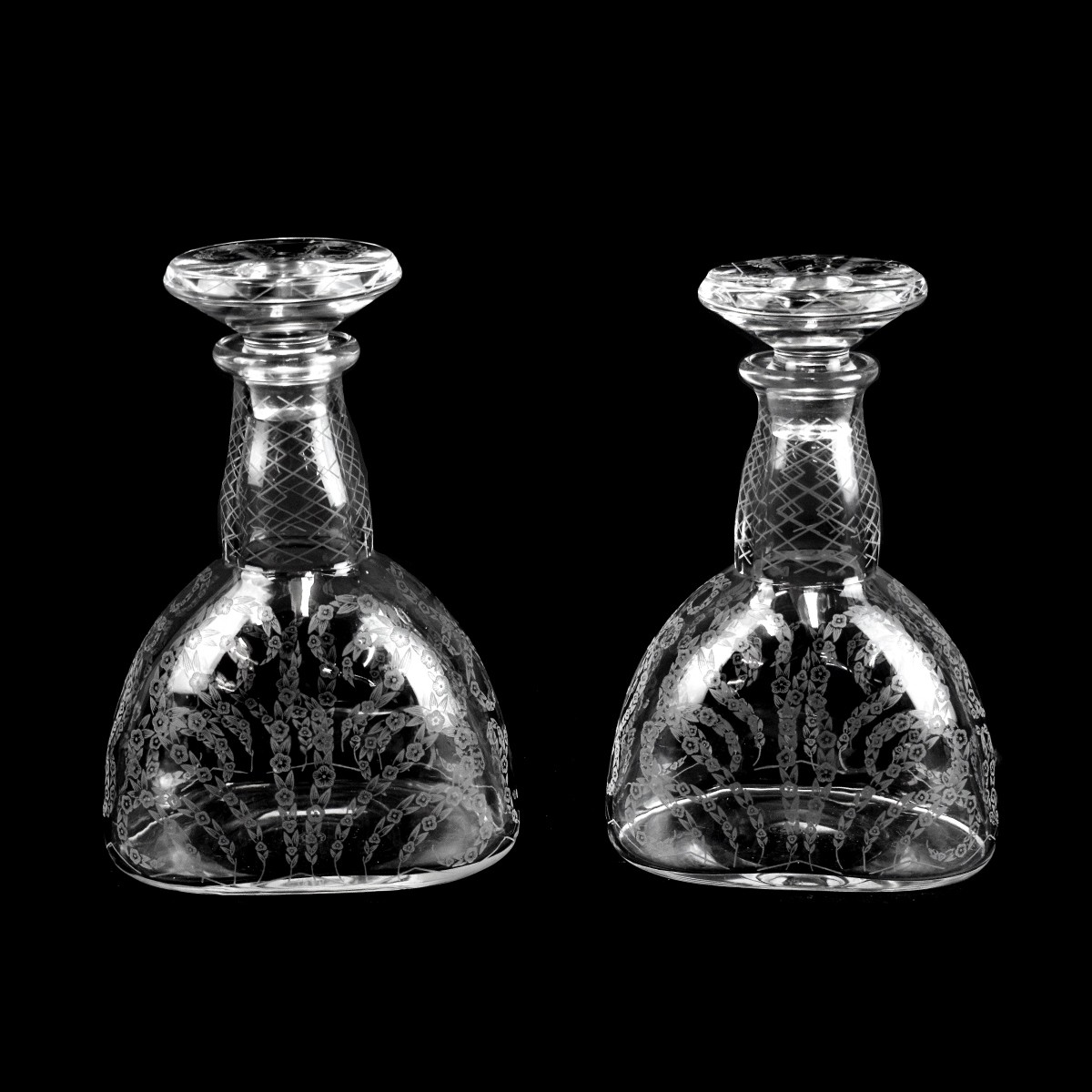 Pair of Antique Baccarat Decanters