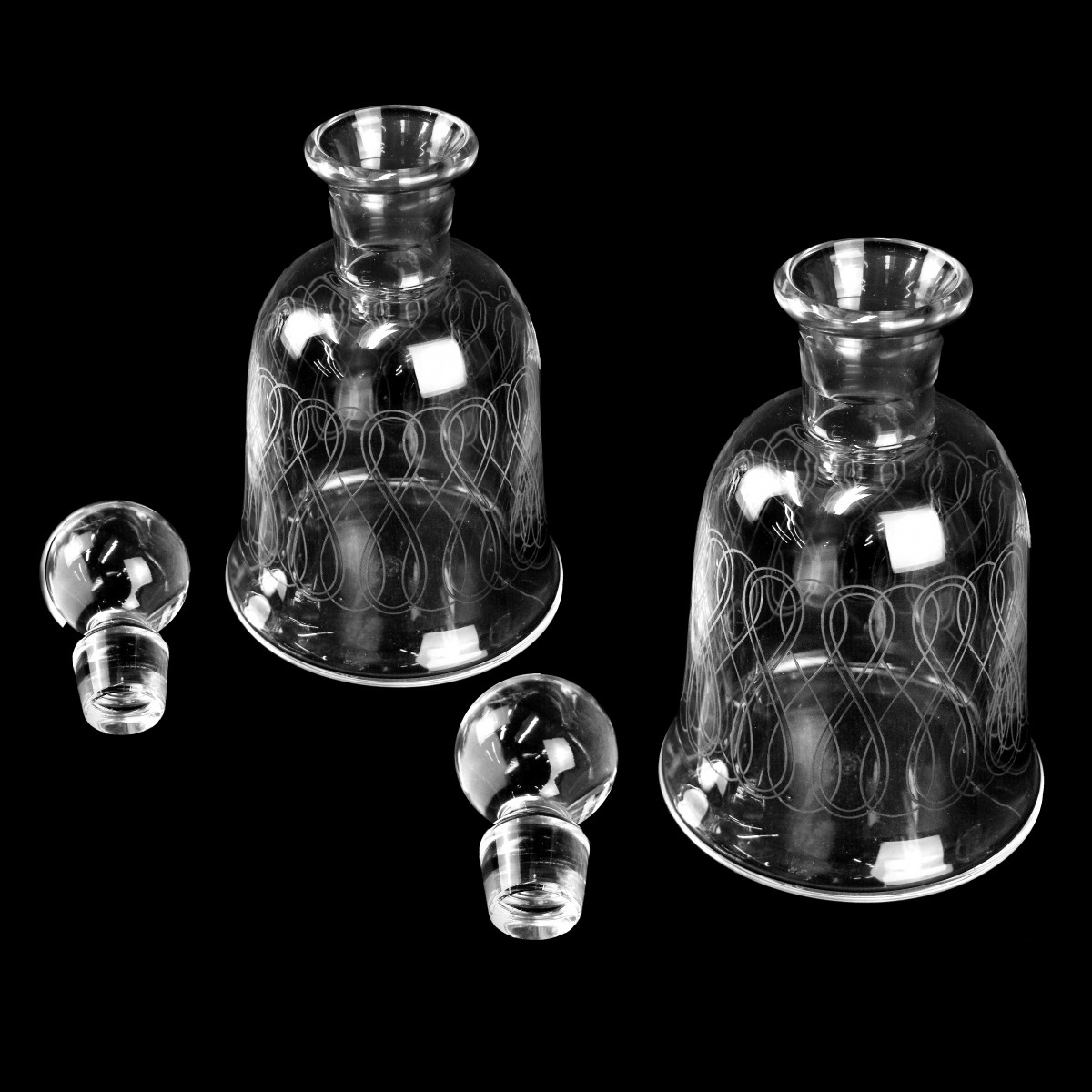 Pair of Antique Baccarat Decanters