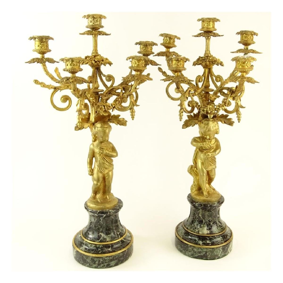 Early 20th C. Five Light Candelabra