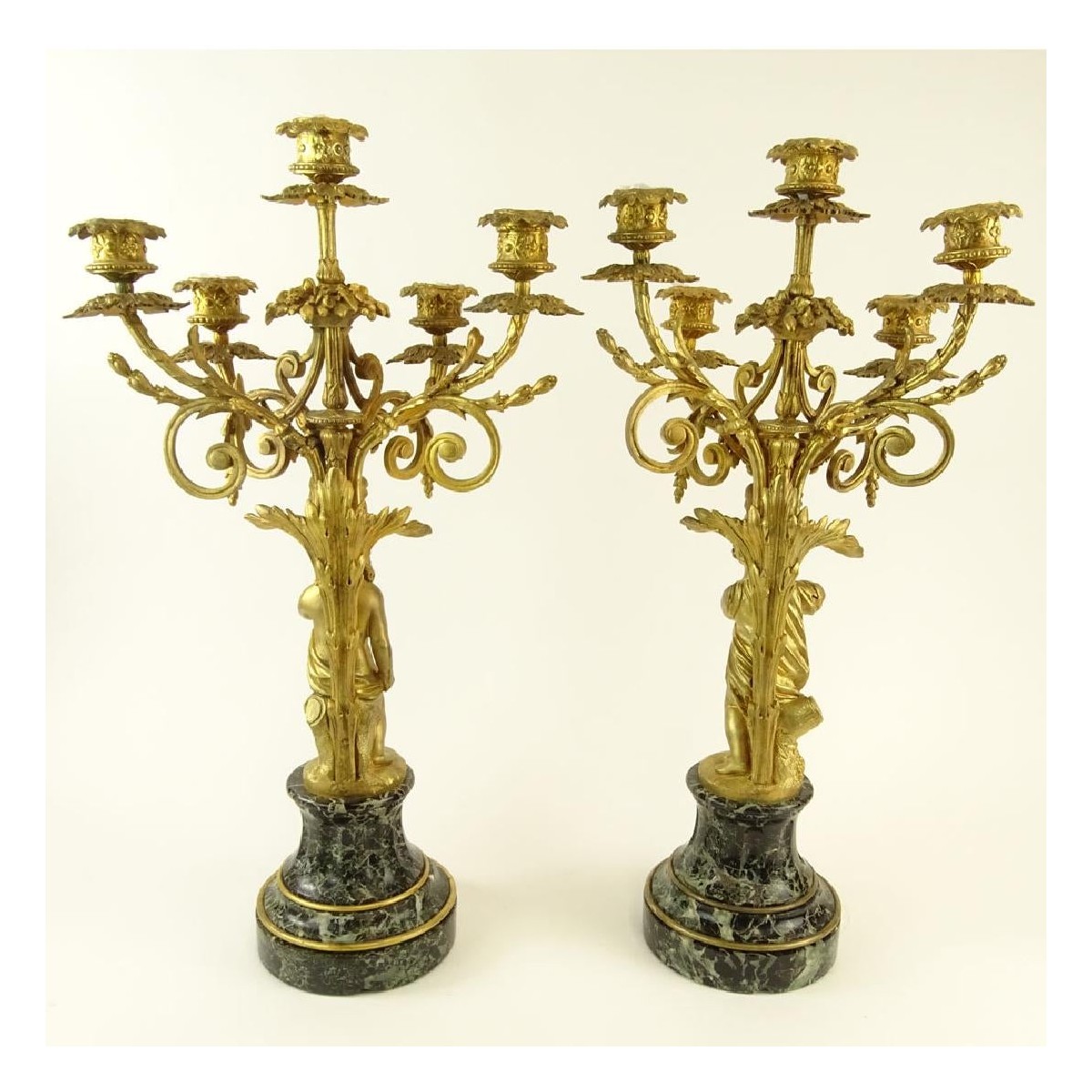 Early 20th C. Five Light Candelabra