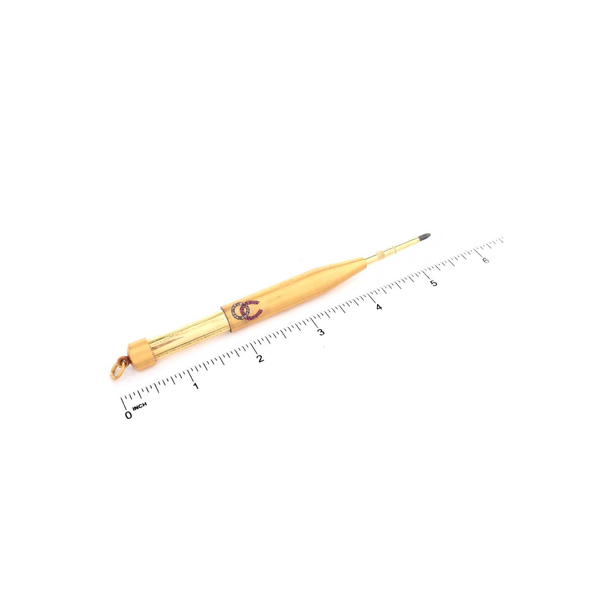 Antique 18K Gold Pendant Mechanical Pencil