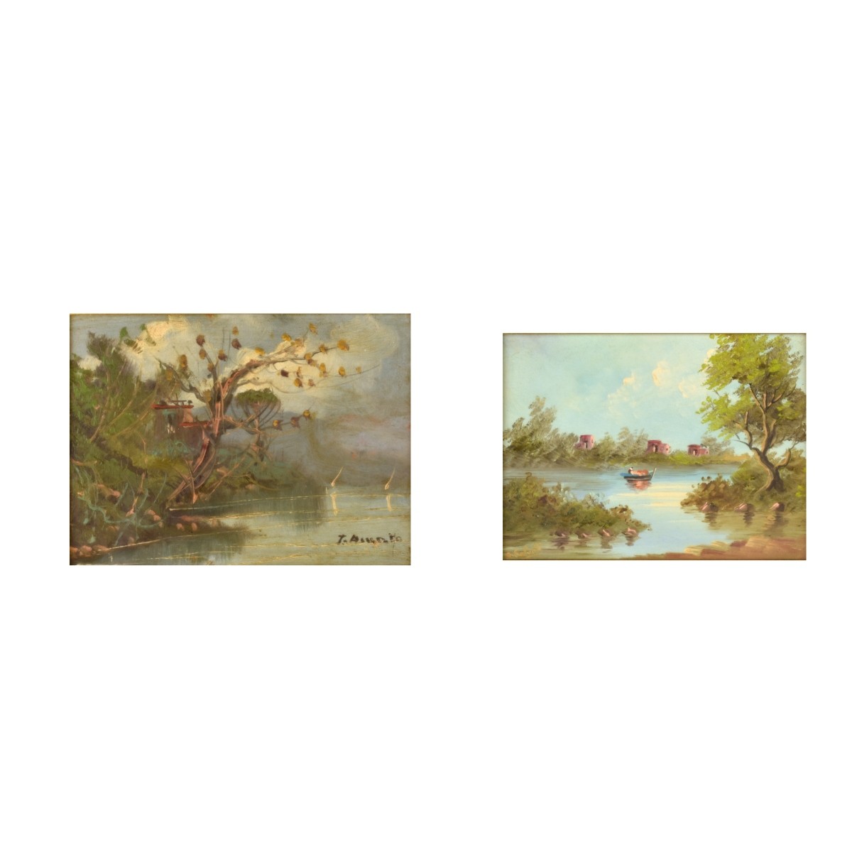 Two (2) Continental School Oil Paintings