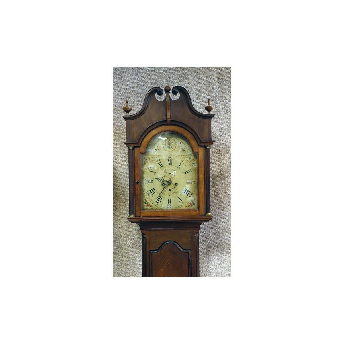 Antique Sheraton Mahogany Case Clock