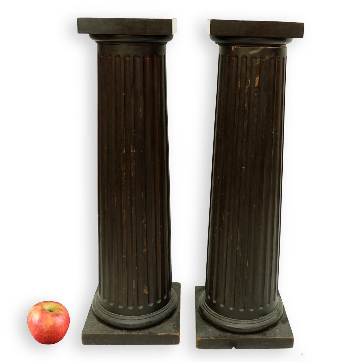 Pair of Carved Wood Pedestals