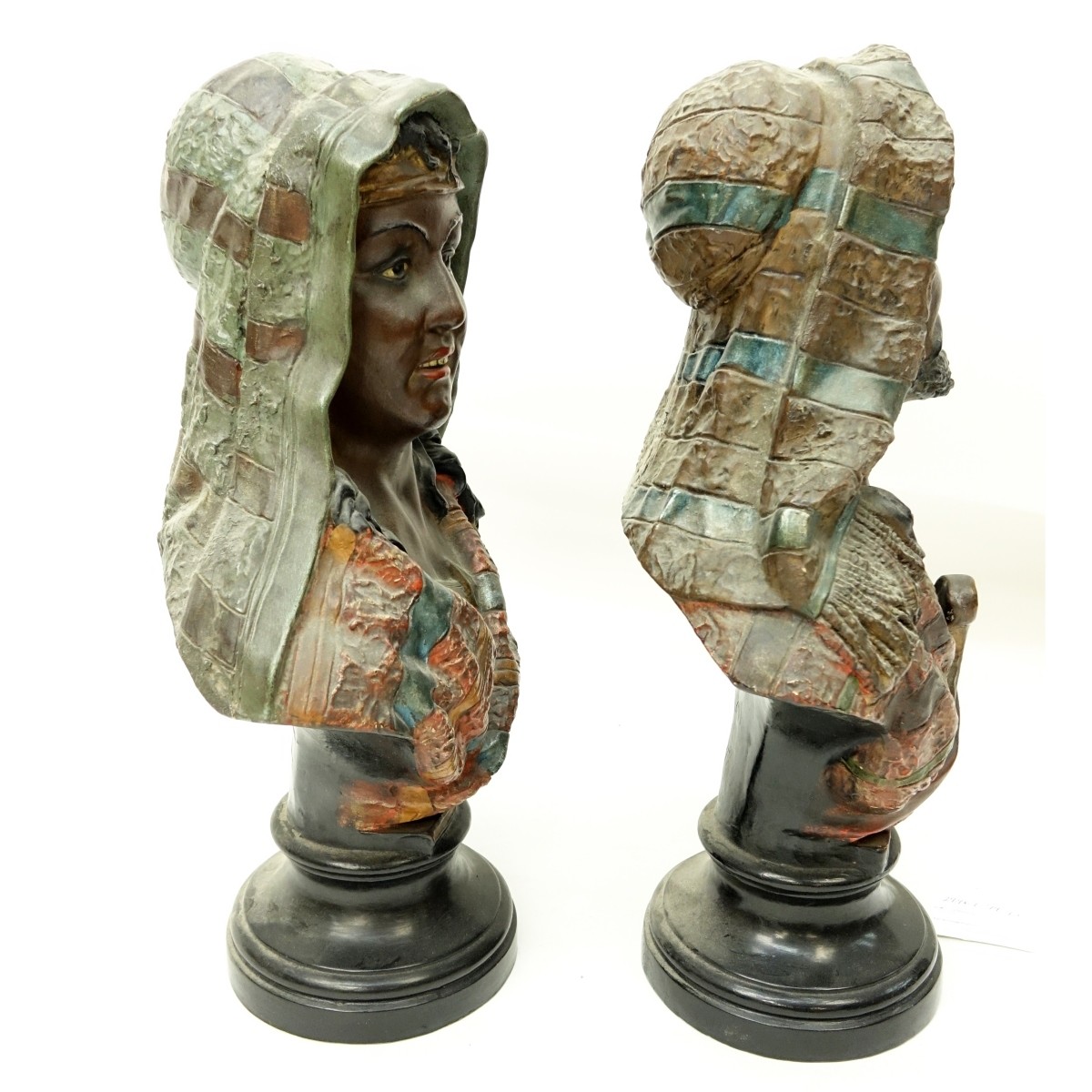 Pair of Vintage Polychrome Orientalist Figures