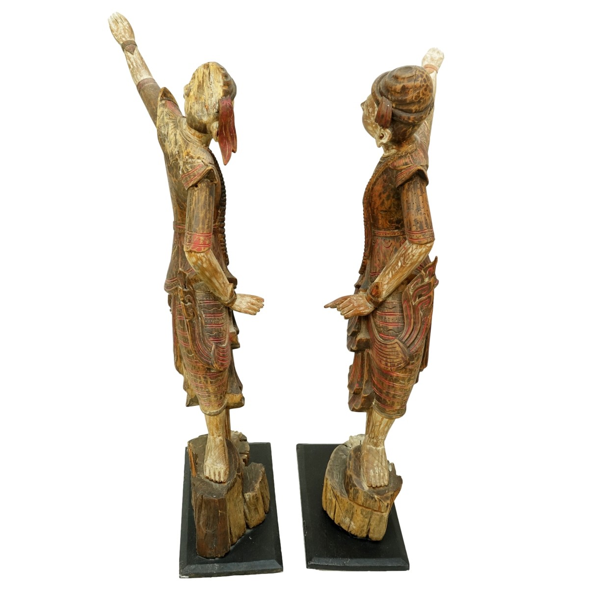 Pair of Large Thai Figures