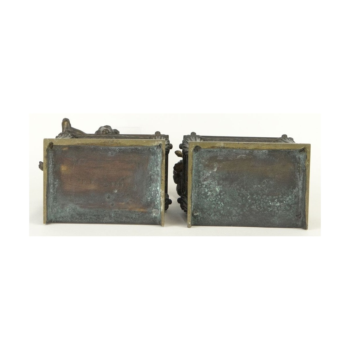 Pair of Neoclassical Style Bronze Bookends