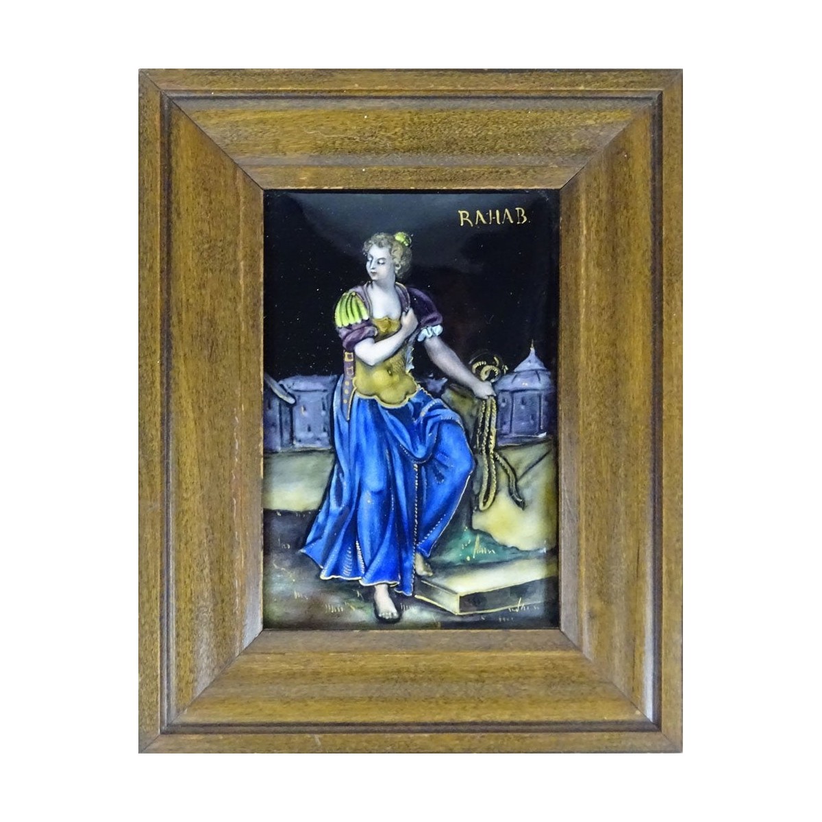 Antique Limoges Enamel on Copper Plaque